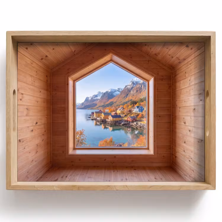 Dienblad - Uitzicht - Fjord - Herfst — 1
