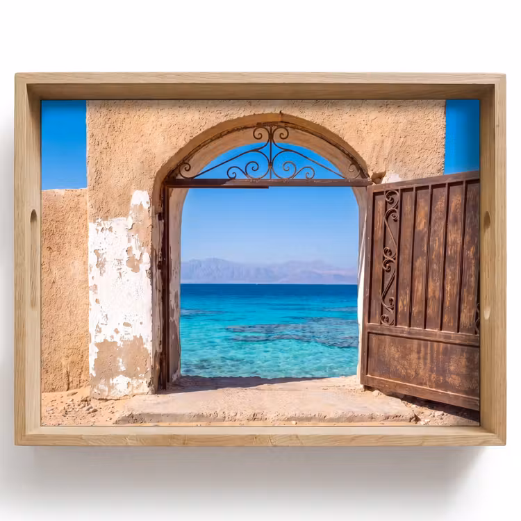 Dienblad - Poort - Zee - Natuur — 1