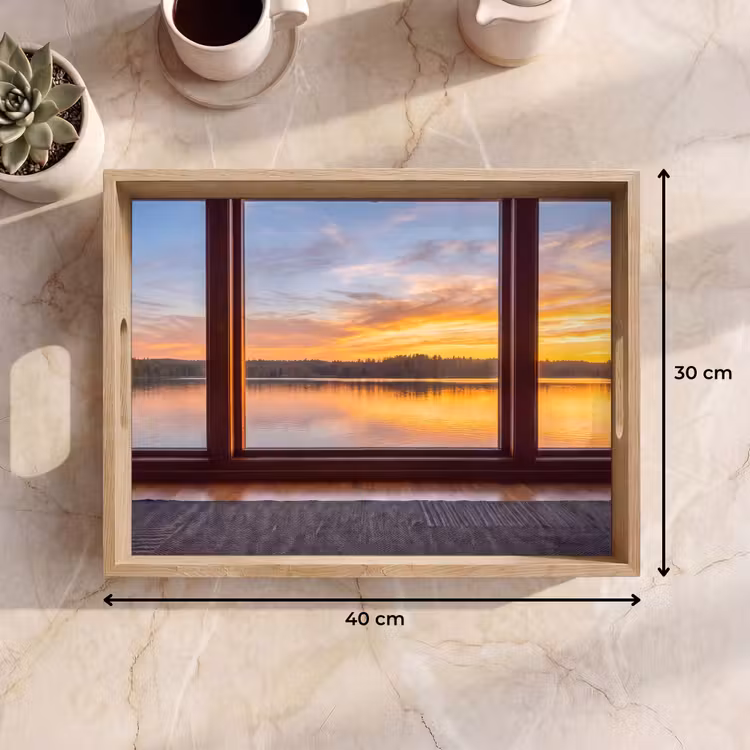 Dienblad - Raam - Meer - Natuur — 9