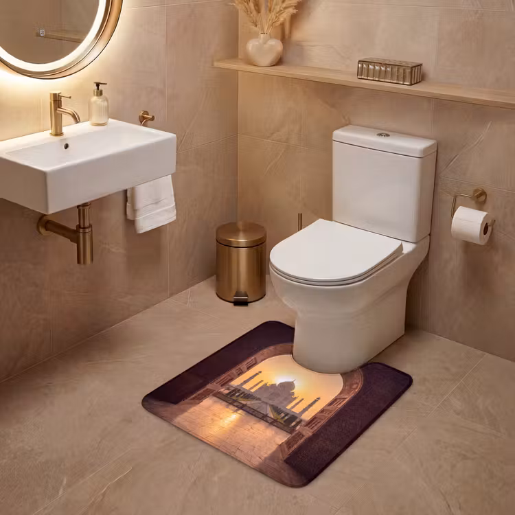 Wc Mat - Monument - Zonsondergang - Goud — 3