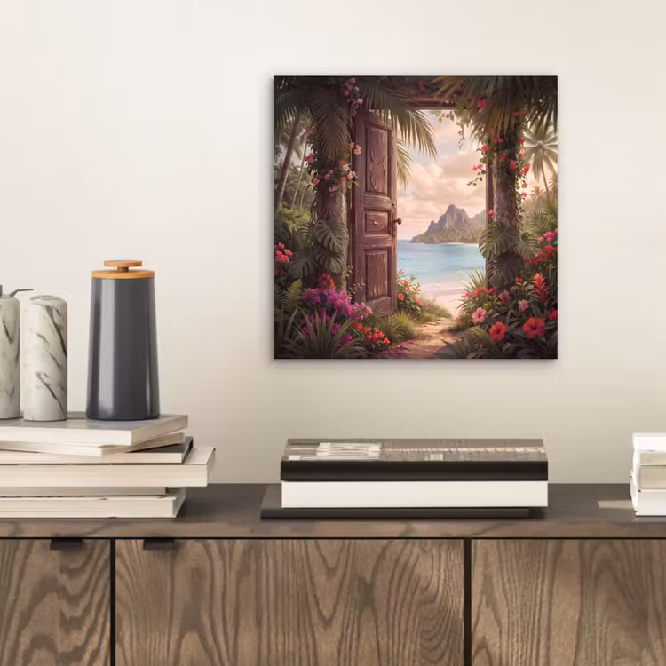 Aluminium schilderij - Deur - Strand - Natuur — 2