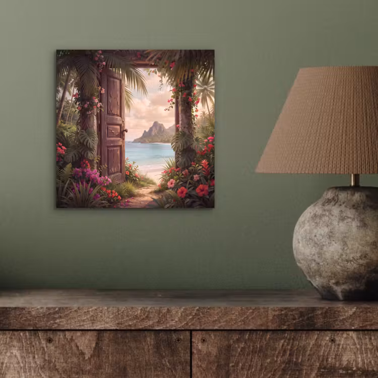 Aluminium schilderij - Deur - Strand - Natuur — 3