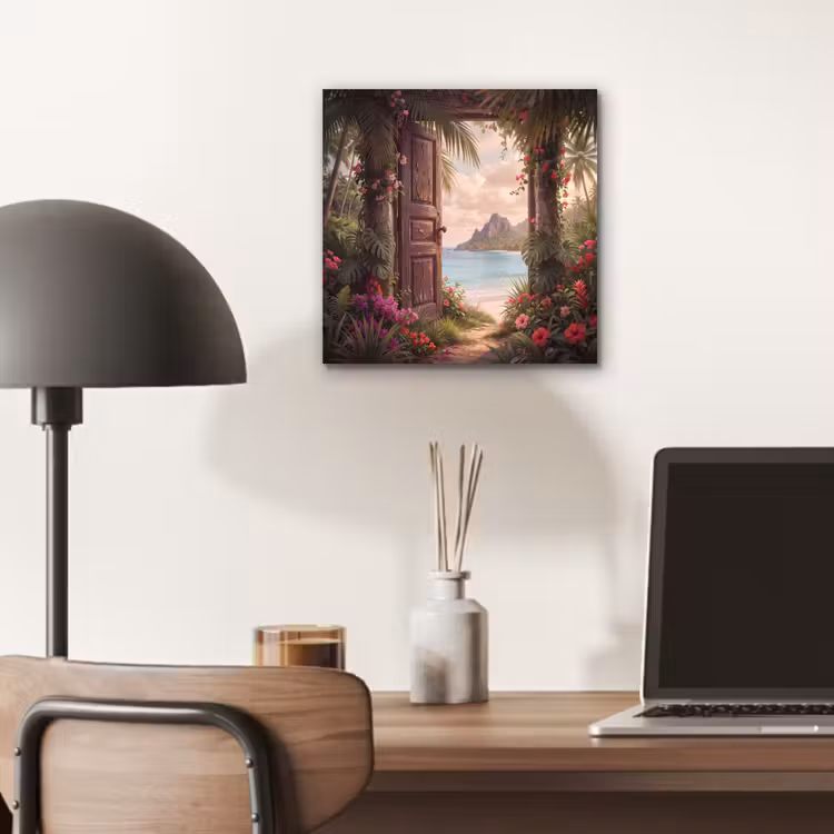Aluminium schilderij - Deur - Strand - Natuur — 6