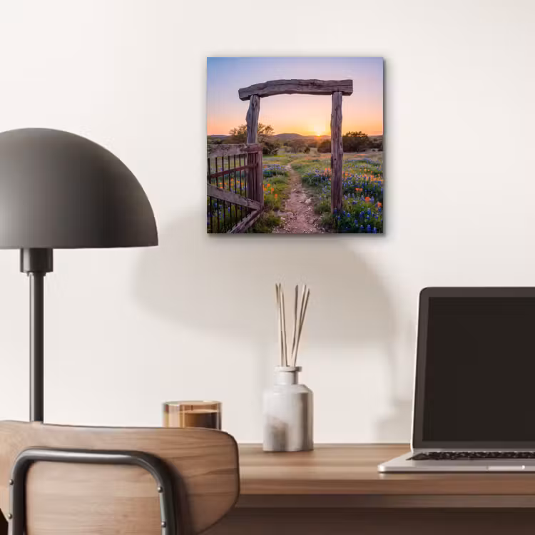 Aluminium schilderij - Poort - Bloemen - Natuur — 6