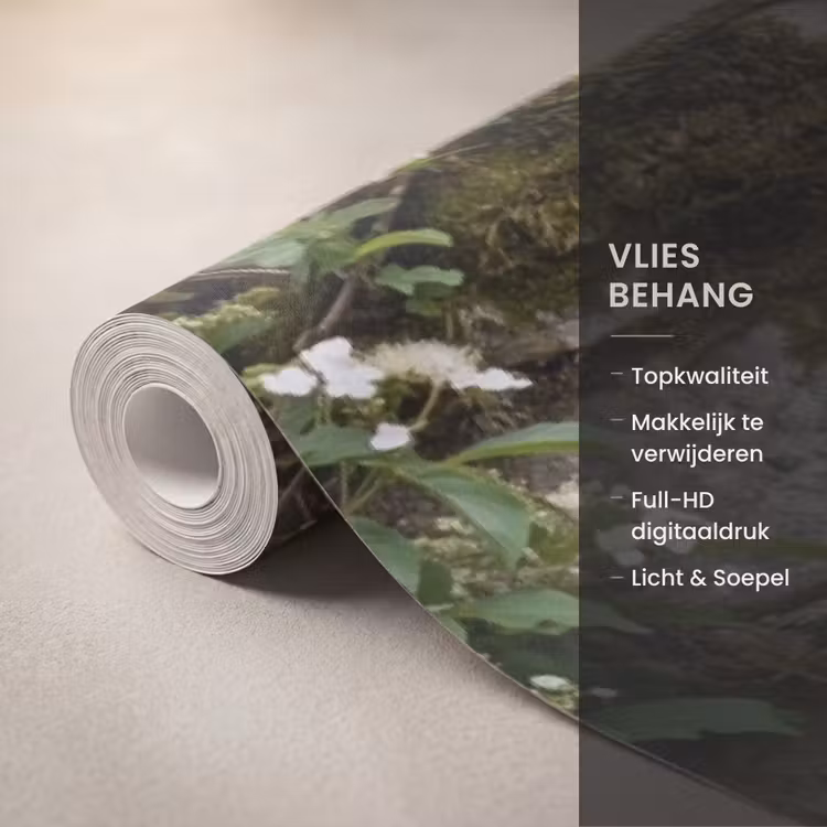Behang - Spiegel - Tuin - Bloemen β 3