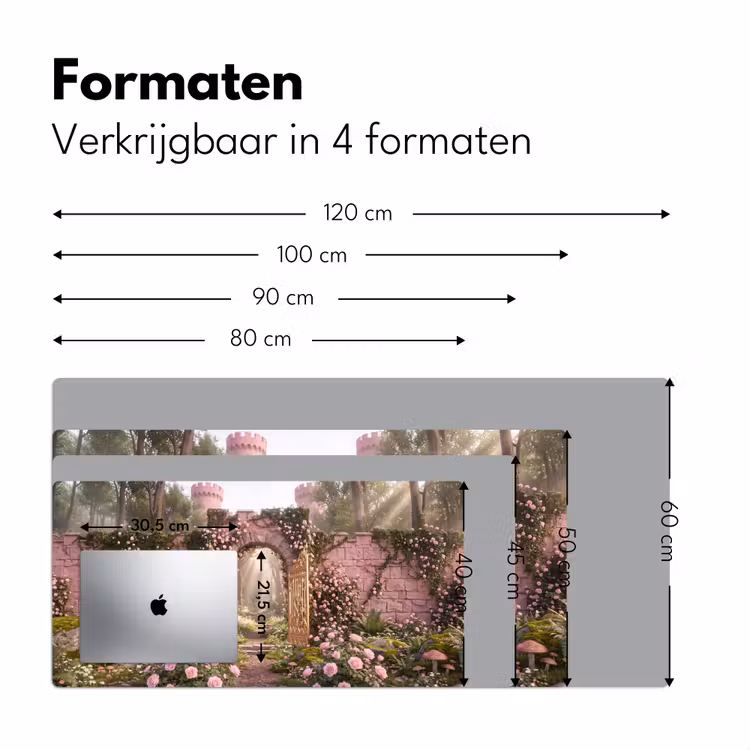 Bureau onderlegger - Poort - Bloemen - Sprookje — 8