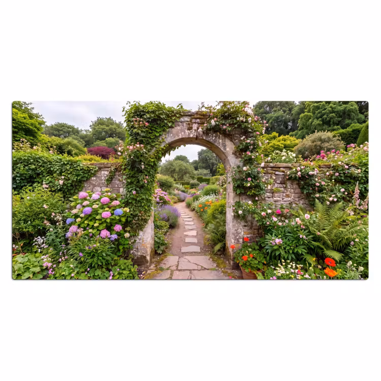 Bureau onderlegger - Tuin - Bloemen - Pad — 2