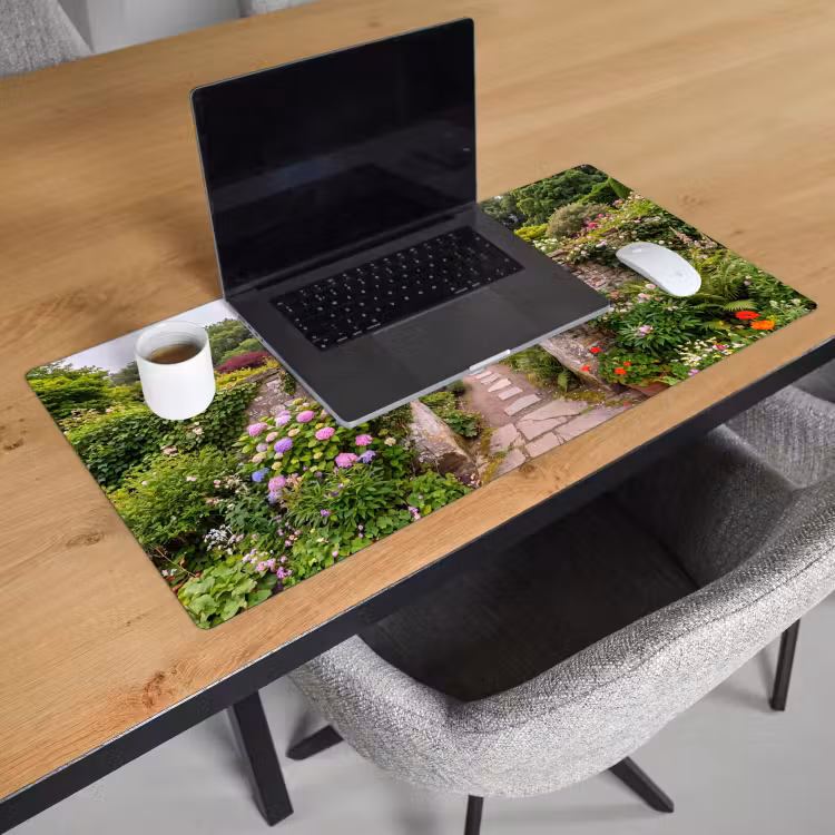 Bureau onderlegger - Tuin - Bloemen - Pad — 3