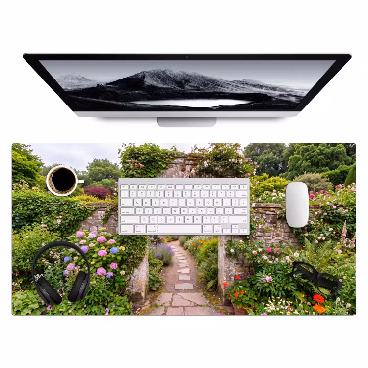 Bureau onderlegger - Tuin - Bloemen - Pad — 4