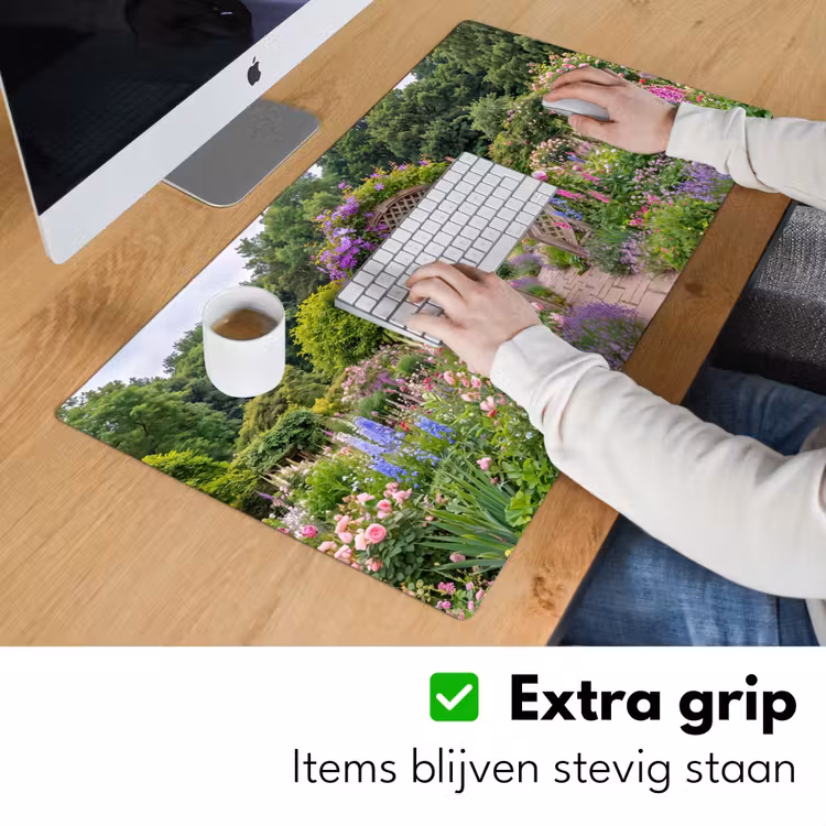 Bureau onderlegger - Tuin - Boog - Bloemen — 6
