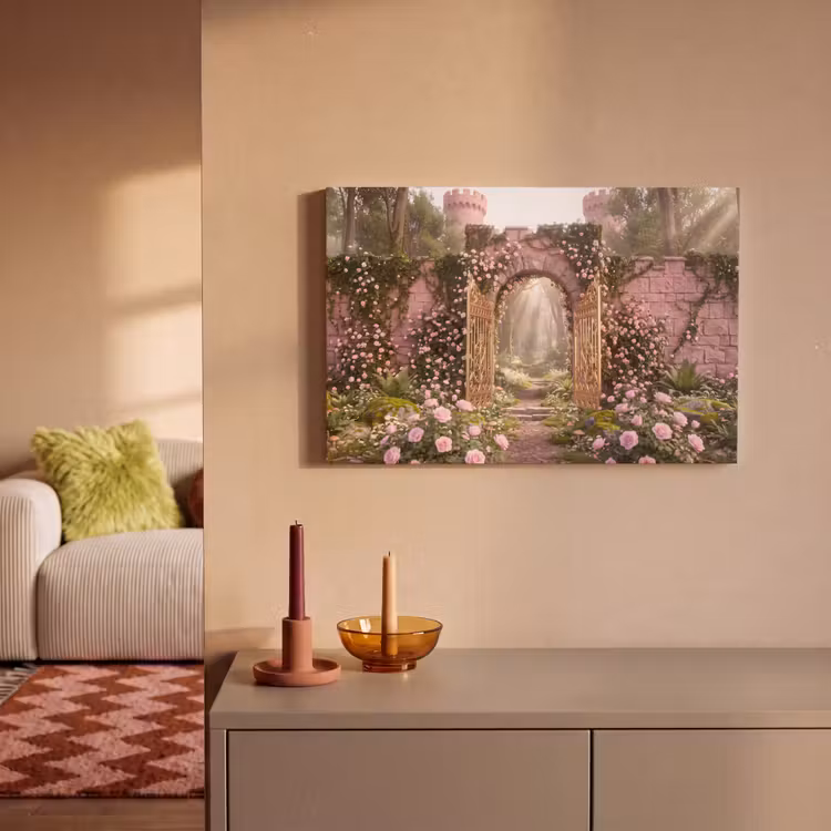 Canvas schilderij - Poort - Bloemen - Sprookje — 2