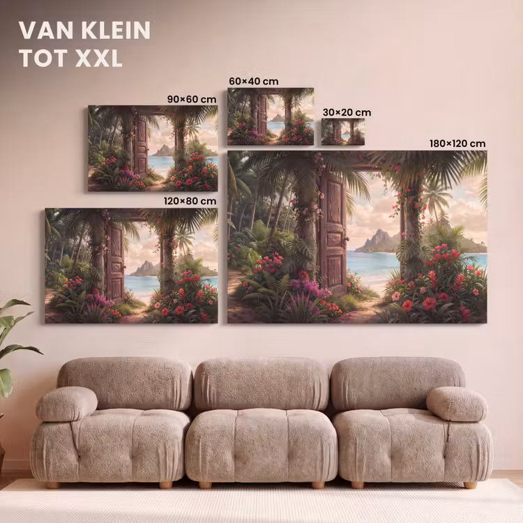 Canvas schilderij - Deur - Strand - Natuur — 8