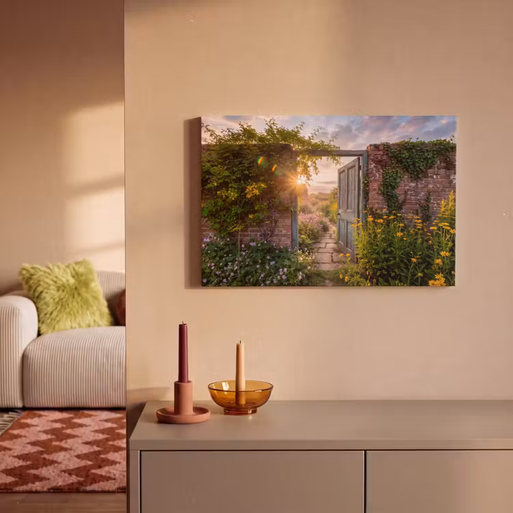 Canvas schilderij - Deur - Tuin - Natuur — 2