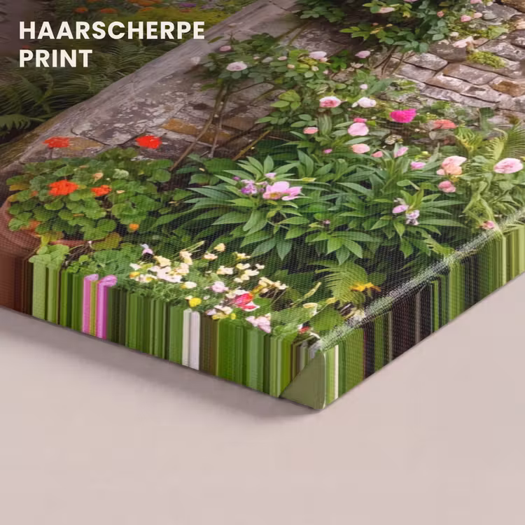 Canvas schilderij - Tuin - Bloemen - Pad — 5