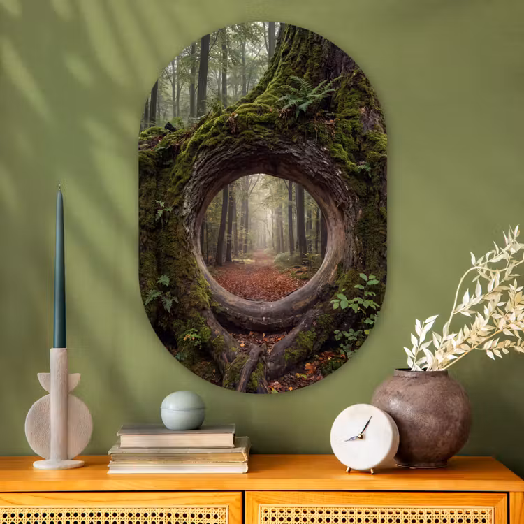 Muurovaal - Glas - Boom - Bos - Natuur — 2