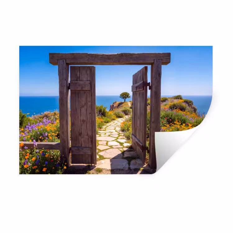 Muursticker - Poort - Pad - Zee — 1
