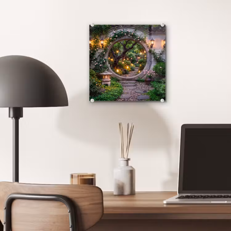 Glas schilderij - Poort - Tuin - Verlichting — 7