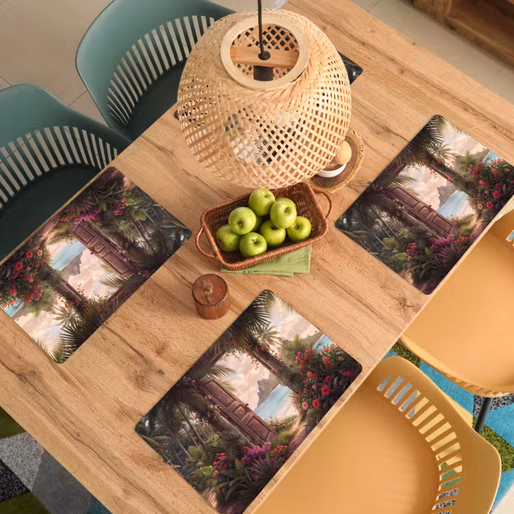 Placemat - 6 stuks - Deur - Strand - Natuur — 4