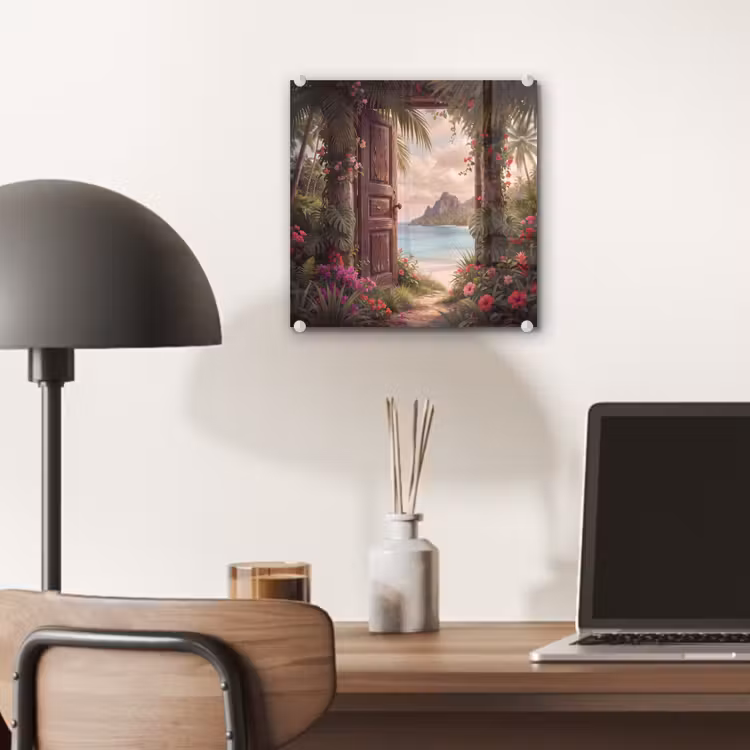 Glas schilderij - Deur - Strand - Natuur — 7