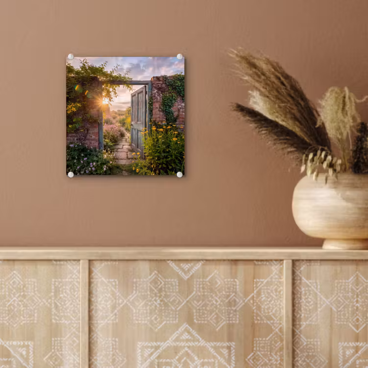 Glas schilderij - Deur - Tuin - Natuur — 6