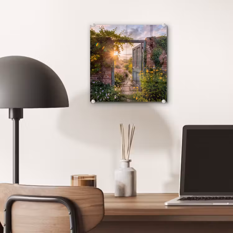 Glas schilderij - Deur - Tuin - Natuur — 7