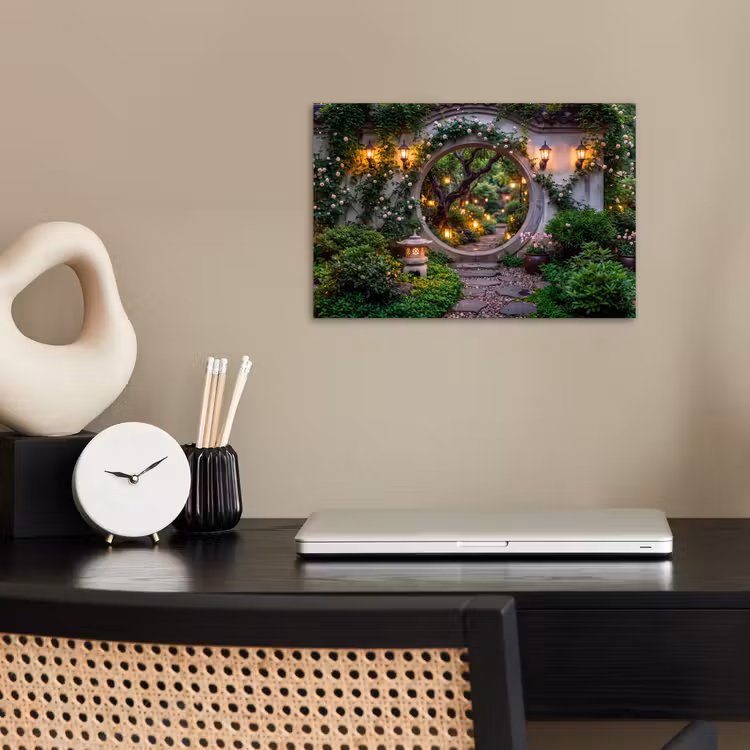 Poster - Poort - Tuin - Verlichting — 2