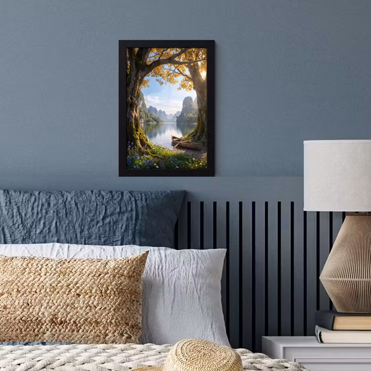 Poster met lijst - Natuur - Meer - Bergen — 3