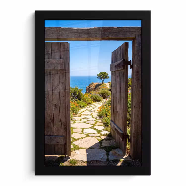 Poster met lijst - Poort - Pad - Zee — 1