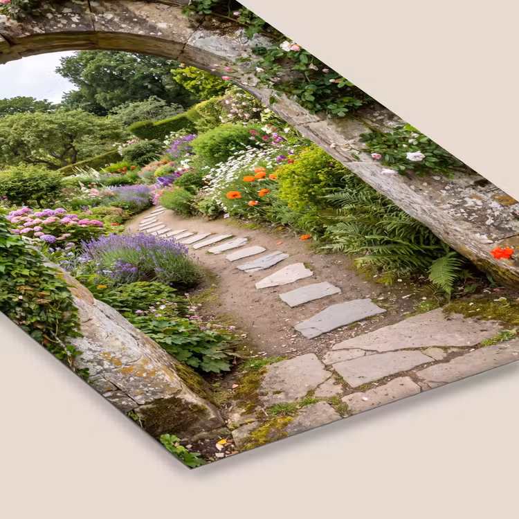 Poster met lijst - Tuin - Bloemen - Pad — 7