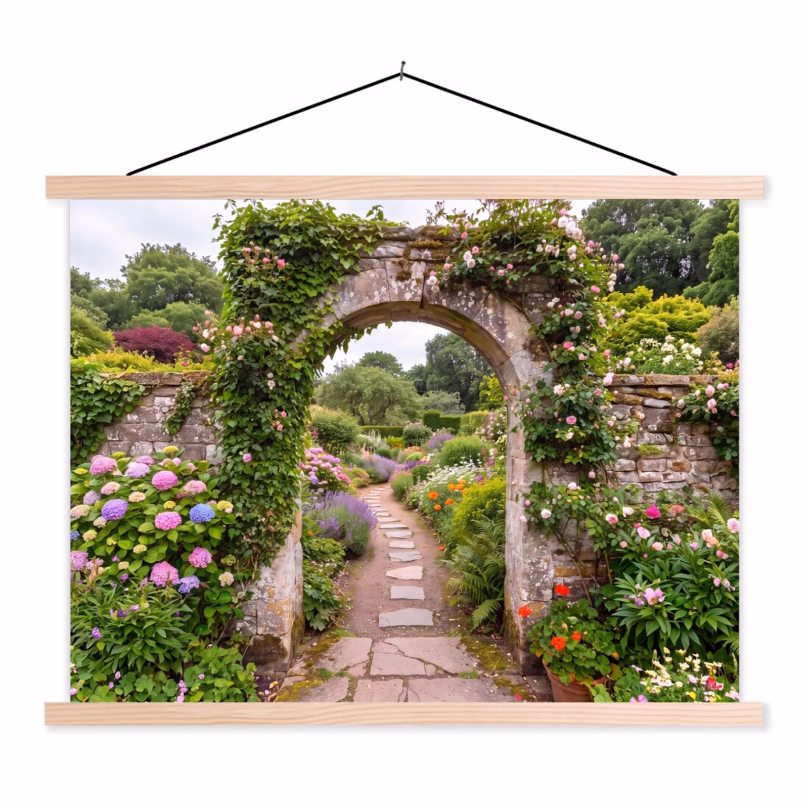 Schoolplaat - Tuin - Bloemen - Pad — 1