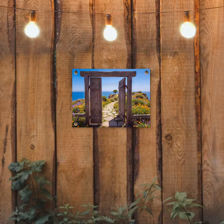 Tuinposter - Poort - Pad - Zee — 2