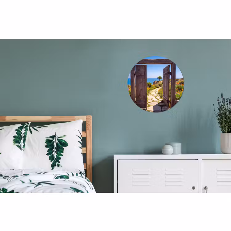 Wandcirkel - Aluminium - Poort - Pad - Zee — 4