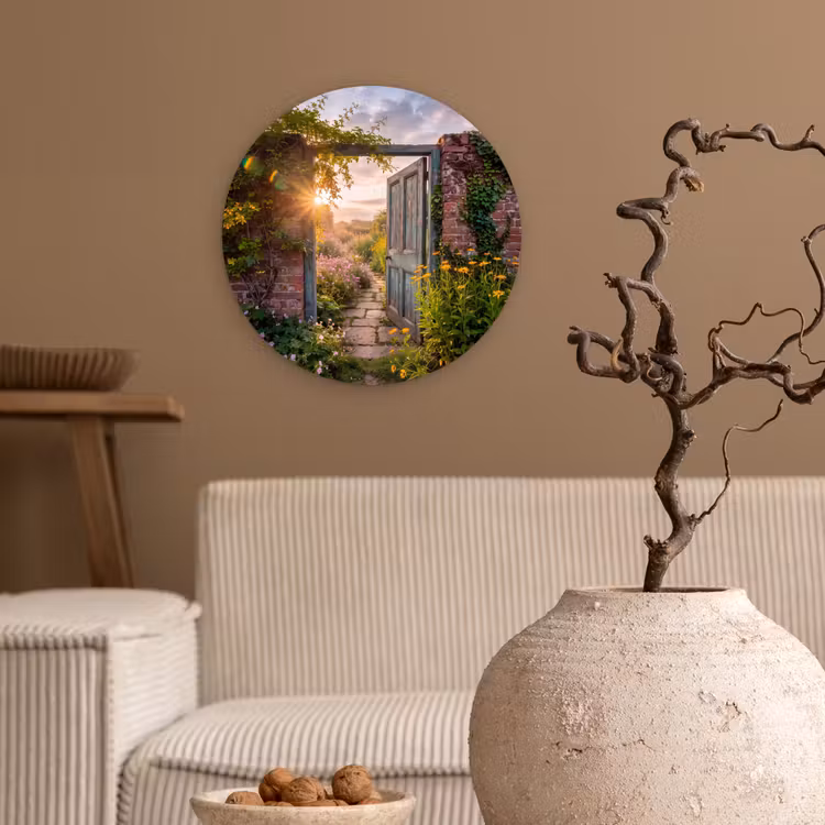 Wandcirkel - Glas - Deur - Tuin - Natuur — 2