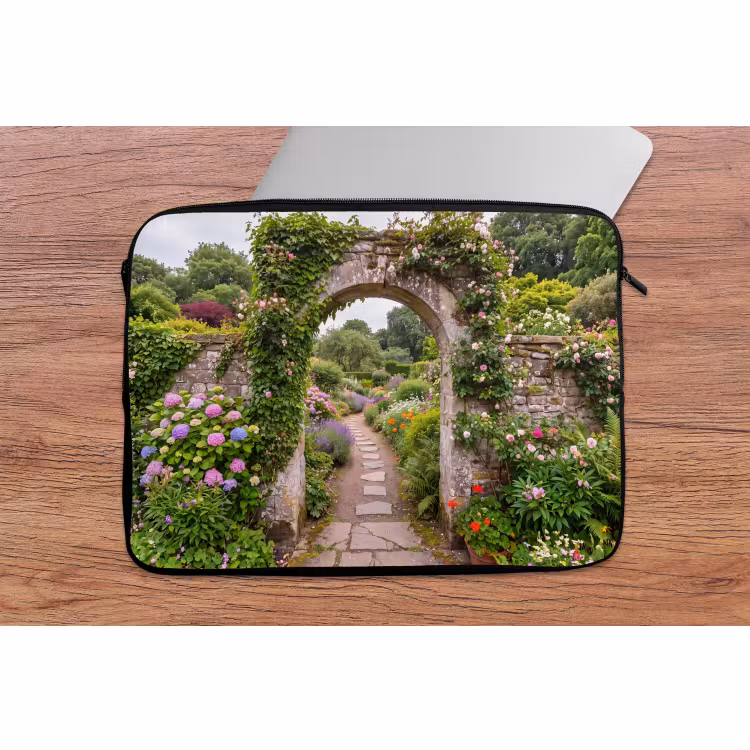 Laptophoes - Tuin - Bloemen - Pad — 2