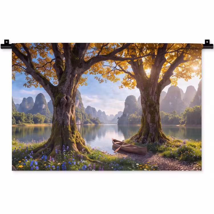 Wandkleed - Natuur - Meer - Bergen — 1