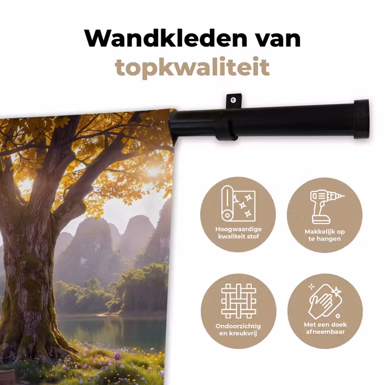 Wandkleed - Natuur - Meer - Bergen — 3
