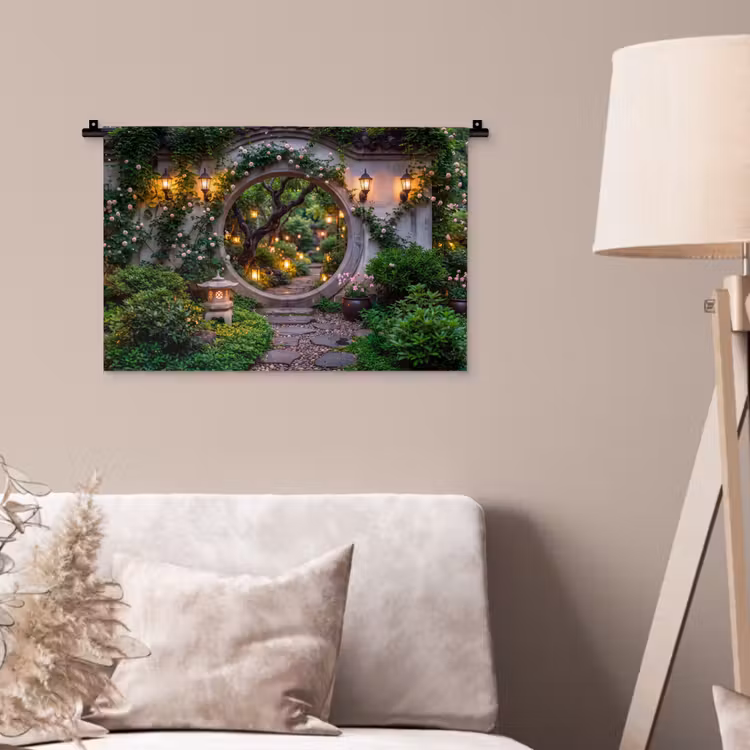 Wandkleed - Poort - Tuin - Verlichting — 2