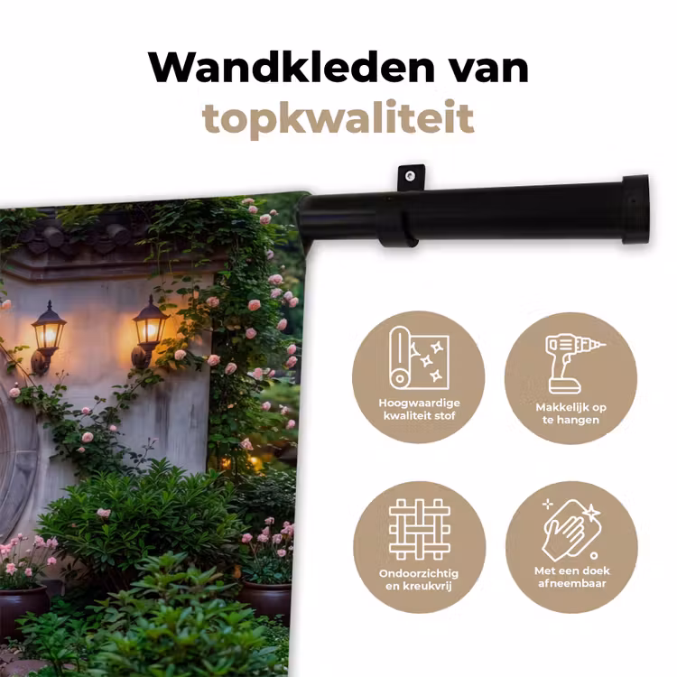 Wandkleed - Poort - Tuin - Verlichting — 3
