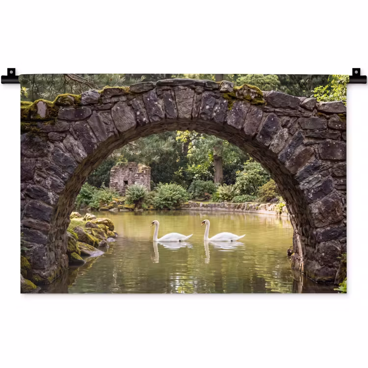Wandkleed - Vogel - Water - Natuur — 1