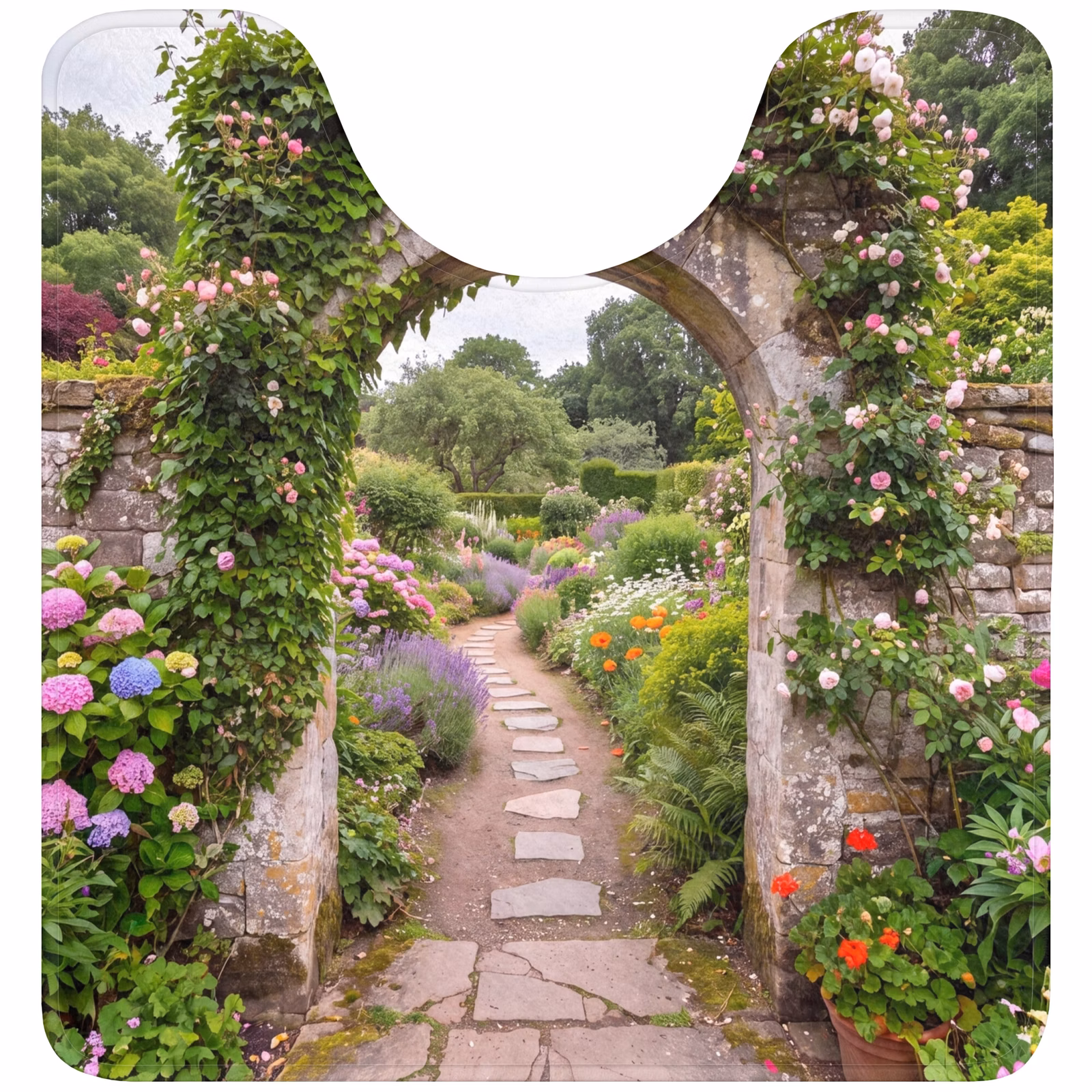 Wc Mat - Tuin - Bloemen - Pad — 1