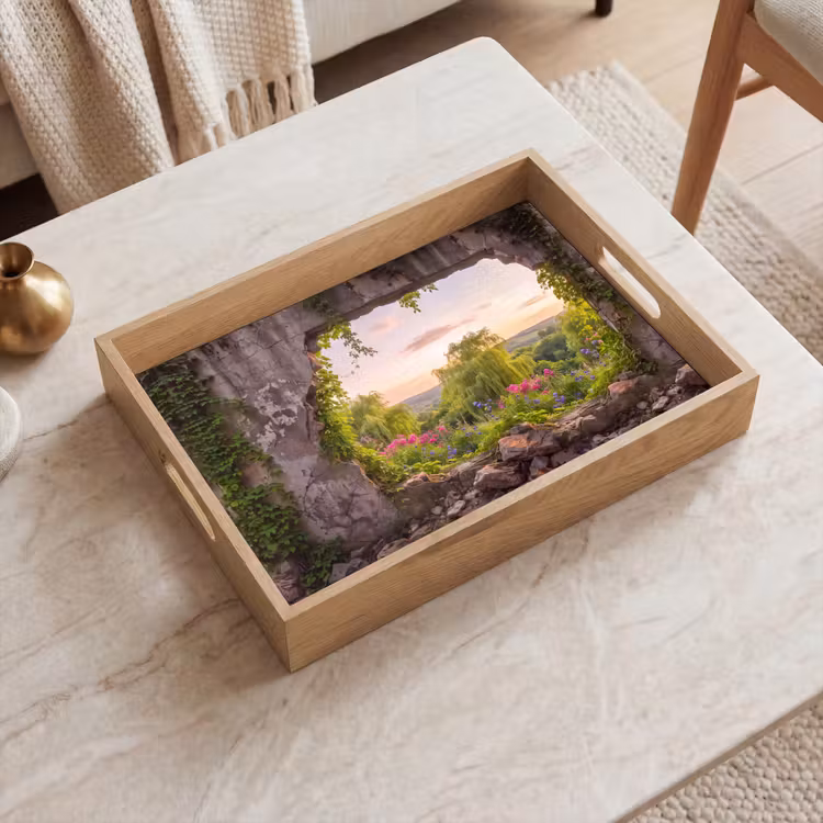 Dienblad - Muur - Natuur - Bloemen — 2