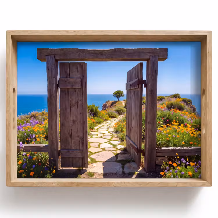 Dienblad - Poort - Pad - Zee — 1