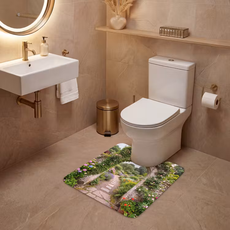 Wc Mat - Tuin - Bloemen - Pad — 3