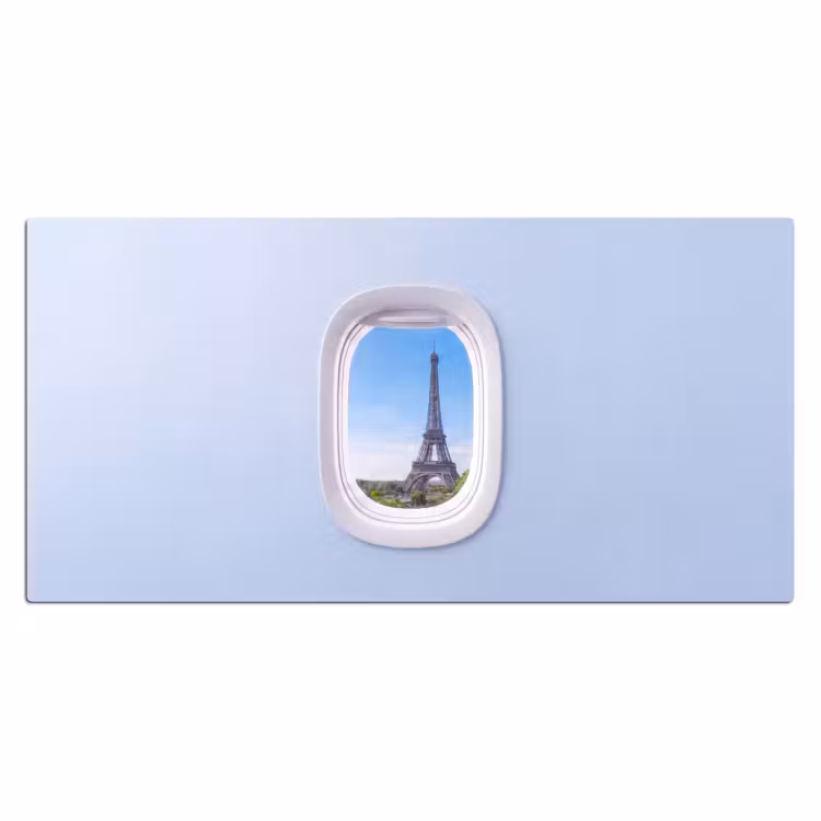 Bureau onderlegger - Eiffeltoren - Vliegtuigraam - Reizen — 2