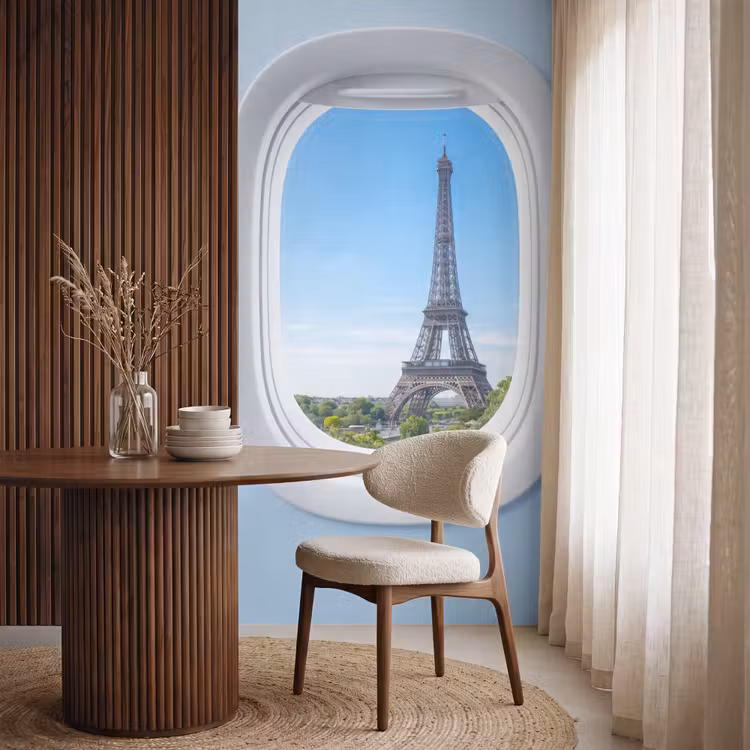 Behang - Eiffeltoren - Vliegtuigraam - Reizen — 4
