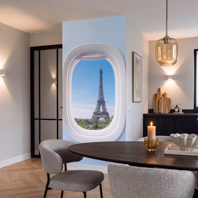 Behang - Eiffeltoren - Vliegtuigraam - Reizen — 5