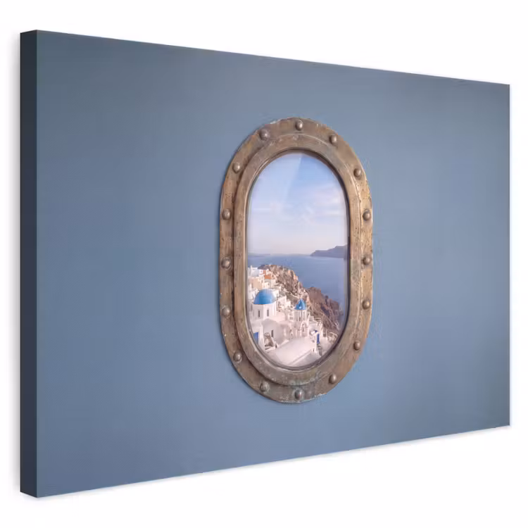 Canvas schilderij - Patrijspoort - Zee - Dorp — 1