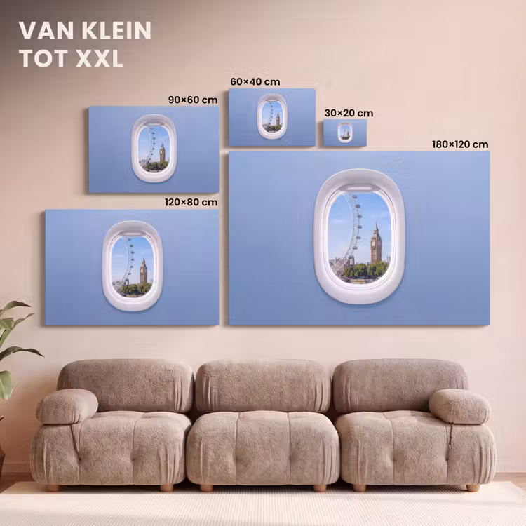 Canvas schilderij - Reuzenrad - Toren - Stad — 8
