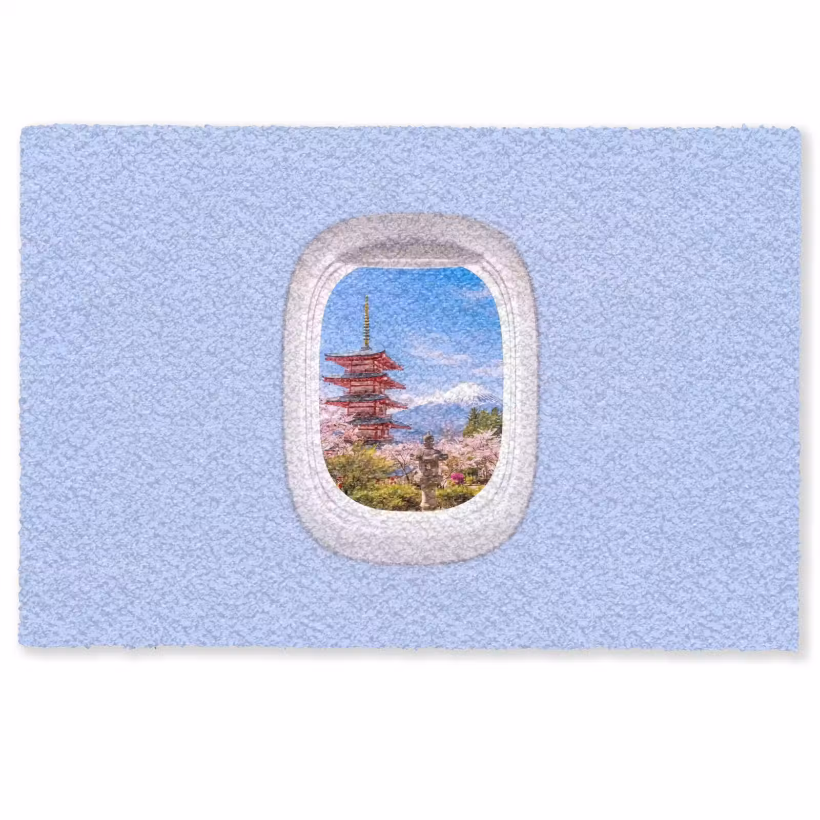 Deurmat - Pagode - Berg - Bloesems — 1