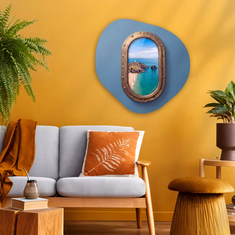 Organisch schilderij - Glas - Vuurtoren - Kust - Zee — 3
